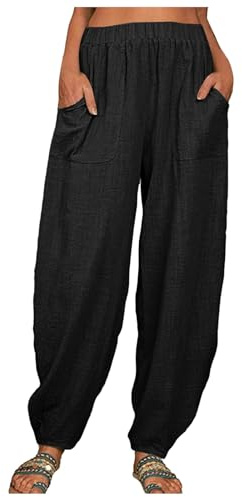 Sarouel Femme Pantalon Fluide Été Chic Jogging Tenue Africaine Yoga Danse Leger Ete Bas De Léger Hippie Pantacourt Grande Taille Detente Bouffant Vetement Combinaison Ample Resserré Cheville
