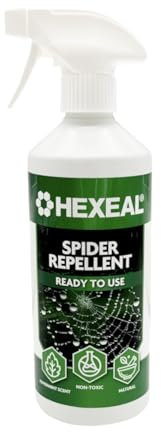 Hexeal Spider Repellent 500ml – 500ml Spray Bottle of Peppermint Spider Repellent – Safe & Effective Formula for Home, Garden & Outdoors – Non-Toxic, Chemical Free & Ready to Use