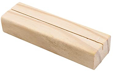 Portatarjetas de madera, soporte de exhibición de números de mesa de madera, soporte para tarjetas de lugar de eventos, soporte de madera para fotos (luz L)