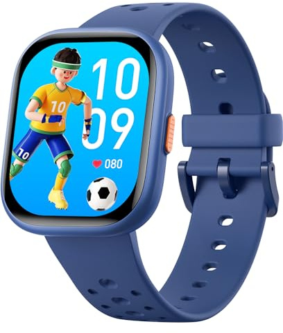 Heroange Kids Smart Watch for Girls Boys,IP68 Waterproof Kids Fitness Tracker Watch with 1.83 Face,Heart Rate Sleep Monitor,19 Sport Modes,Puzzle Games with APP,Great Gifts for Teens 6+,Blue