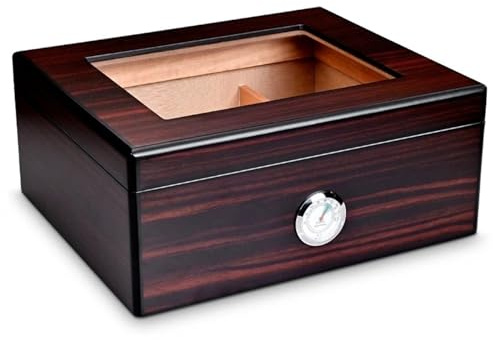 Caja de Viaje Caja de cigarros de Cedro Caliente diseño de Calidad Simple humidificador portátil Suave de Lujo Caja de Cigarrillos humidificador 258x218x106mm Max50 Humidor de Viaje