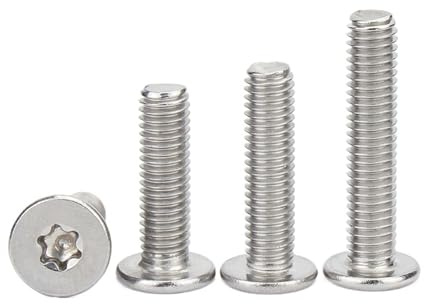 20/10/5 PCs M2.5 m3 M4 M5 M6 M8 cm Hex Torx ultradünne ultraniedrige flache Rundkopfschraube 304 Edelstahl(18mm,M3(20pcs))