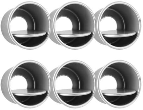 Ciieeo 6 piezas Molde Redondo para Tartas Molde Desmontable de Aluminio Antiadherente para Pastelería y Repostería para Bizcochos y Postres Horneados Uniformemente