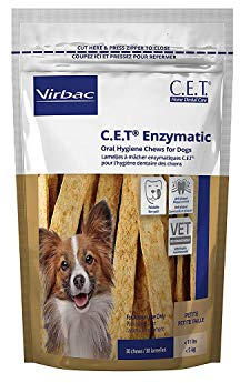 Virbac C.E.T. Enzymatic Oral Hygiene Chews, Small Dog, 30 Count,Beef,0.65 pounds