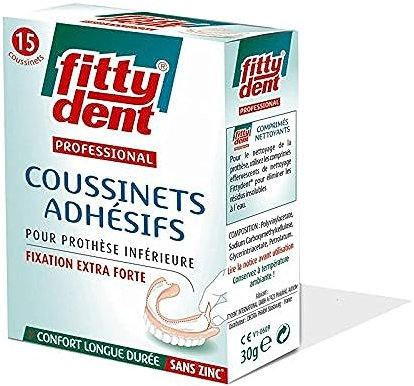 Fittydent Boîte de 15 Coussinets Adhésifs