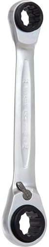 KS Tools 503.4553 4-i-1 GEARplus dubbel ringspärrnyckel, med omkastare, 21x22x24x27mm