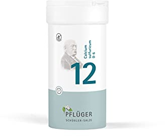 PFLÜGER Schüßler-Salz Nr. 12 Calcium sulfuricum D6, 400 Tabletten | Das Salz der Dynamik, Schüssler Salze im praktischen Dosierspender, glutenfrei, Arzneimittel