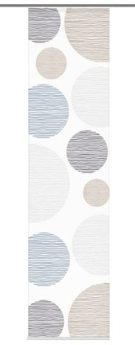 Home fashion 87533-760 Schiebevorhang Digitaldruck Borden, Seidenoptik, 245 x 60 cm, Stein, Grau