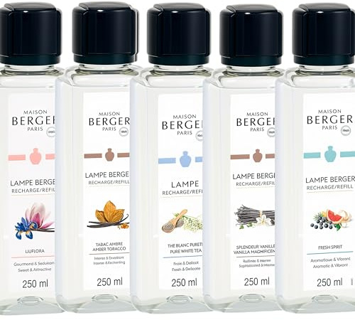 LAMPE BERGER 5er Duftset – Limited Edition Frühjahr 2026 | 5X 250ml Raumduft Refill | Entdecker- & Geschenkset | Exklusive Wohlfühlzeit Düfte für katalytische Duftlampen