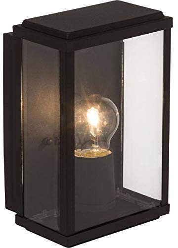 Brilliant Lampe Gaia Außenwandleuchte schwarz | 1x A60, E27, 60W, geeignet für Normallampen (nicht enthalten) | IP-Schutzart: 44 - spritzwassergeschützt