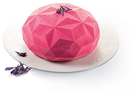 silikomart | Silikon-Kuchenform Modern GEMMA, antihaftbeschichtet, 1er Pack Kuchenform, 3D Design, Ø 180 h 90 mm, Volumen 1590 ml, Made in Italy