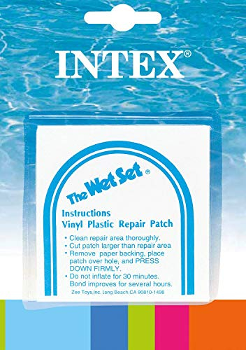 INTEX Wet Set selbstklebender Vinyl-Kunststoff-Schwimmbadschlauch-Reparaturflicken, 36 Stück