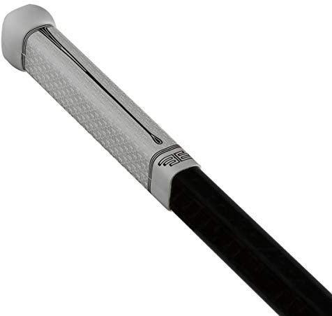 Buttendz Flux Z hockeyklubba ersättningsgrepp – återanvändbar design, stort knoppspelargrepp för att maximera kraft, noggrannhet och stickkontroll, passar alla stickstorlekar (vit, svart dropp)