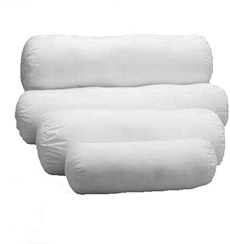 Super Soft Hollowfibre Bolster Cushion Pad Inner Insert Hypoallergenic Neck Roll/Round Bolster/Body/Pregnancy Cushion Pad Large 20x60 cm