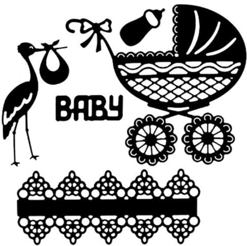 Ideen mit Herz Stanzschablonen | Baby | 5 Stück
