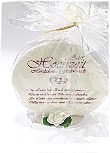 Hochzeitskerze Geschenk Kerze zur Hochzeit - Geschenke zur grünen Hochzeit 215g Grundpreis 139,30€/kg