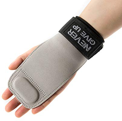 HYFAN Gewichthebergürtel mit verstellbarer Handgelenkbandage und Handflächenschutz für Männer und Frauen (grau)