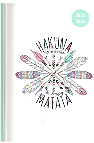 Collegetimer Hakuna Matata 2023/2024 - Schüler-Kalender A6 (10x15 cm) - Day By Day - 352 Seiten - Terminplaner - Notizbuch - Alpha Edition (Collegetimer A6 Daily)