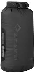 SEA TO SUMMIT - Big River Dry Bag M 13L - Waterproof - Roll-Top - Resistant Fabric - Grab Handles, Lash Point & D-Ring - For Kayaking & Motorcycle Touring - 22 x 20 x 44cm - Jet Black - 192g