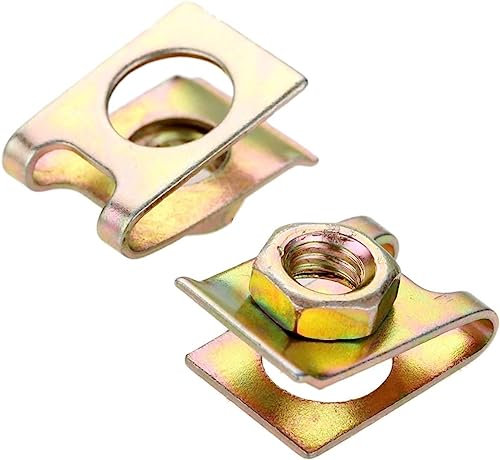 Sujetadores de tuercas de remache, tuercas, gancho doméstico 20 piezas de sujetadores de placa de matrícula de automóvil Abrazadera de fijación de remache de tornillo de 6 mm Tuerca de metal M6 Arande