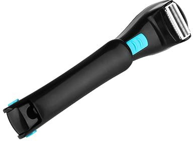 FRCOLOR Rasoio Elettrico Manico Ergonomico in Abs per Rimozione Peli Schiena Uomo Nero e Batteria Aa Portatile per Uso Fai da Te