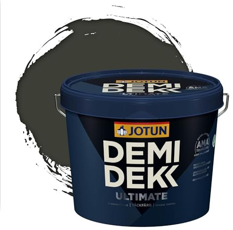 Jotun - Peinture Bois, Lasure Opaque pour Extérieur et Intérieur Satinée - DEMI DEKK CLEAN TECH - RAL 6015 - Olive Noir - 3L