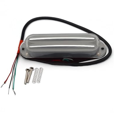 ROZILO Clear Hot Rails Output Gitarre Single Coil Size Humbucker Strat Pickup für Fender Stratocaster Squier E-Gitarre