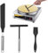 GOTFUN 3 Pezzi Crepes Distributore e Spatola per Crepe, Spatola Crepes in Acciaio Inox, Stendi Crepes con Spazzola in Silicone, Strumenti per Crepes per Fare per Pancake