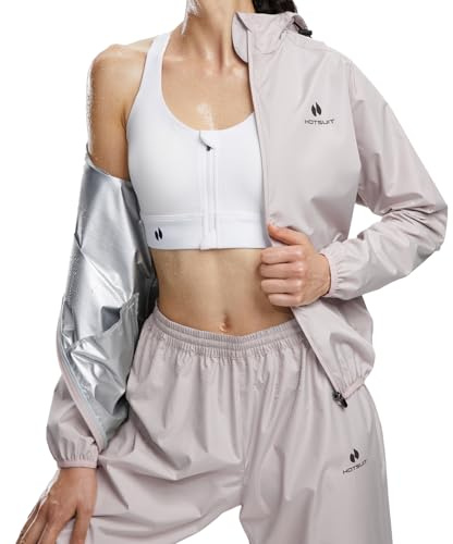 HOTSUIT Sauna Suit Women Machine Washable Sweat Sauna Jacket Pants Anti Rip Sweat Suits for Gym Workout