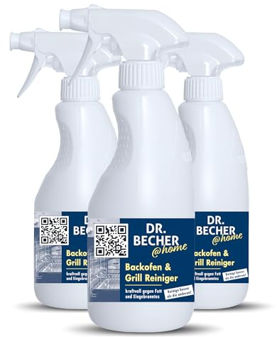 DR.BECHER @home Backofen & Grill Reiniger, Stark haftender Schaum für schnelle und gründliche Reinigung von hartnäckigen Verkrustungen, eingebrannten