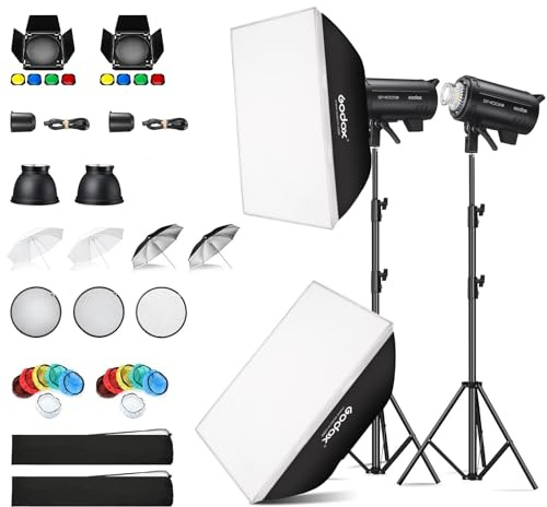 Godox Lot de 2 flashs de studio professionnels DPIIIV (DP400IIIV)