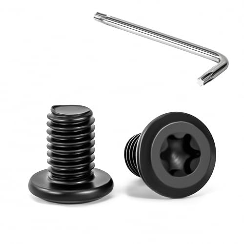 Tunejoy 20 Pezzi Viti a Testa Piatta Torx Nero M8 x 12 mm Vite a Testa Esagonale Bulloni in Acciaio Inox A2 V2A Bulloni per Mobili con Chiavi a T40 Filettatura Completa