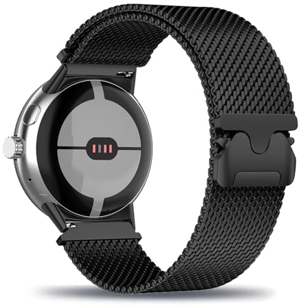KUWAI Metallarmband Kompatibel mit Google Pixel Watch 3 45mm Armband, Edelstahl Metall Verstellbares Magnetisch Ersatzarmband für Google Pixel Watch 3 45mm Uhrenarmband für Damen/Herren