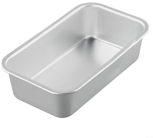 EasyByMall Teglia da forno non senza cuciture per pagnotta e torte, vassoio rettangolare in lega di alluminio per cucina domestica e panetteria