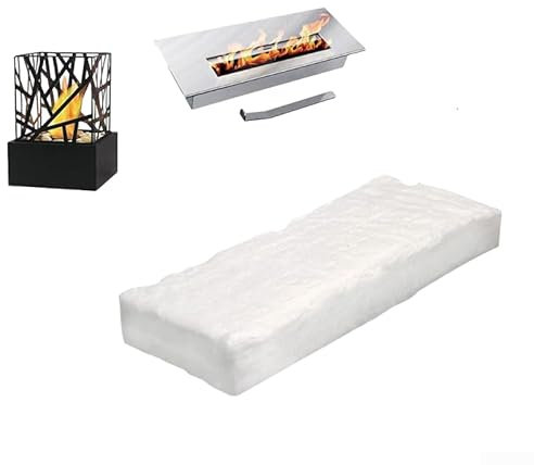 HomeVortex 3 esponjas de cerámica, esponja de lana de cerámica, aislamiento de etanol, esponja de combustible, para quemador de gel Firebox (30 × 20 × 2 cm)