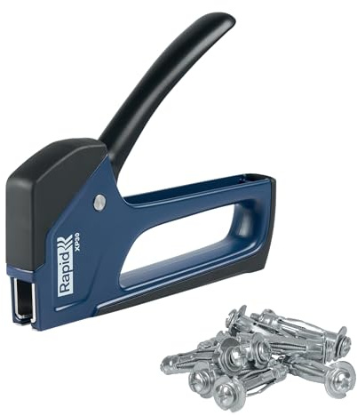 Rapid Hohlraumdübel Zange XP30 im Set mit Metall Hohlraumdübel mit M4 Schraube für einlagige Gipskartonplatten und Gipsfaserplatten (3-13mm), Tragfähigkeit 25 kg, 10 Stück