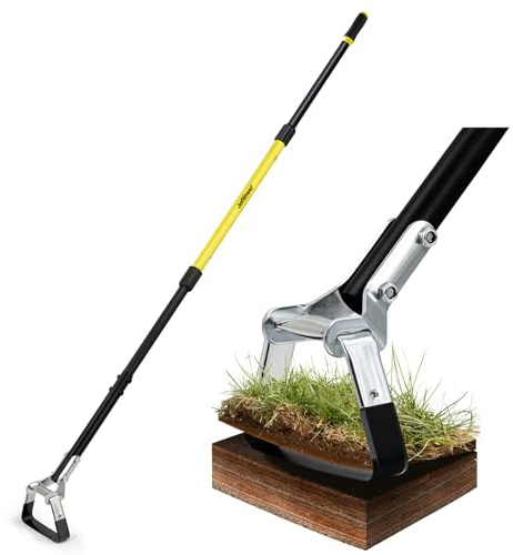 Jardineer Garden Hoe with Long Handle, Scuffle Hoe for Weeding, Stirrup Hoes for Flower Beds,Yards(64 inches)