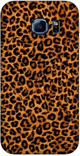 Schutzhülle aus Hartplastik, kompatibel mit Samsung S6 Edge, Design (Leoparden)