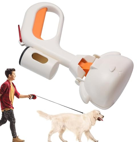 Pelle à déjections canines | Pelle à déjections canines incassable avec sac – Litière pour chat et maison pour cage à lapins, étals de chevaux, extérieur et intérieur