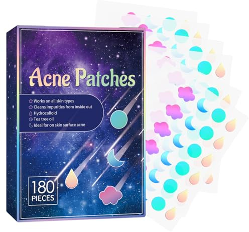 Hydrocolloid Pimple Patches with Tea Tree Oil, Spot Patch for Acne & Blemishes, Invisible Acne Stickers for Face, Acne Scar Patches, Cleans Pores & Fights Surface Pimples, Non-Drying & Safe