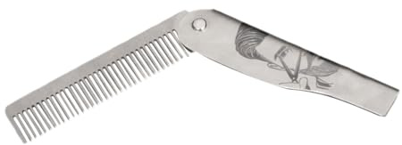 Peigne À Barbe Hommes,Outil Pour Coiffer Et Entretenir La Moustache | Brosse Portable Pliable en Acier Inoxydable pour Toilettage Maison Voyage Styling Homme