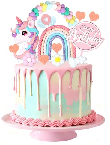 Einhorn Tortendeko,Einhorn Tortendeko Torten Deko Mädchen,Cake Topper Geburtstag Mädchen,Einhorndeko Kindergeburtstag