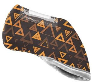 Copertura per mazze da golf, stile vintage, triangolare, nera, per mazze da golf, copertura per mazza da golf, per uomini e donne