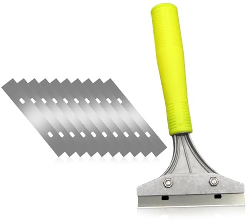 Wallpaper Scraper,Floor Scraper,Wall Scraper,Wall Paper Scraper Tool,Easily Removes Wallpaper,Floor Tiles and Stubborn Materials (with 10 Blades)