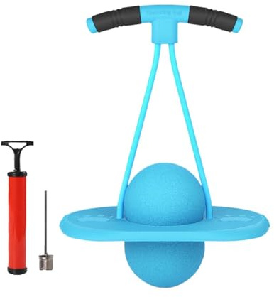 Pelota de Juego Hinchable, Juguete de Equilibrio , Bolas de 38x25x63cm con Mango Fuerte, Pelota de Rebote de PVC Resistente, Juguete para Exteriores con Diseño Colorido, Pelotas de Juego para