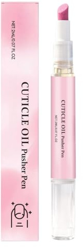 Stylo 2-en-1 à Embout Céramique et Huile Nourrissante pour Cuticules,Stylo à Huile pour Cuticules, Entretien Quotidien des Ongles Secs et Abîmés, Accessoire de Manucure Portable à Domicile