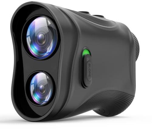 SKYBASIC Telémetro Golf 1200Y Pendiente Bloqueo Bandiera Magnético | Interruptor pendiente para competición |±1m precisión |7X óptica |IP54 impermeable |USB-C recargable |funda incluida