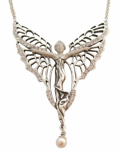 Jugendstil Halskette 925 Silber Abhängung