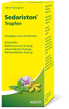 Sedariston Tropfen 100ml – Pflanzliches Arzneimittel mit Baldrian, Johanniskraut & Melisse – Unterstützung bei nervlicher Belastung und Schlafproblemen - für das seelische Gleichgewicht