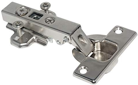 Hettich Intermat Topfscharnier 110°, Kröpfung 0mm, Topf-ø 35mm | Aufklips-Technik, Für vorliegende Türen, Mit Auflage-, Tiefen- und Höhenverstellung, 110° Öffnungswinkel